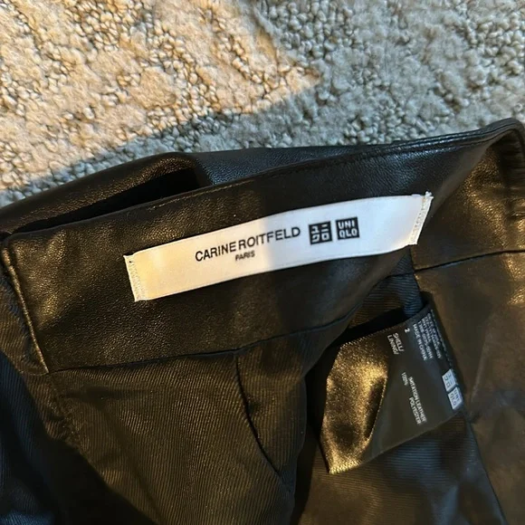 Carine Roitfeld for Uniqlo Faux Leather Pencil skirt studs at the bottom size 2 - Picture 9 of 15